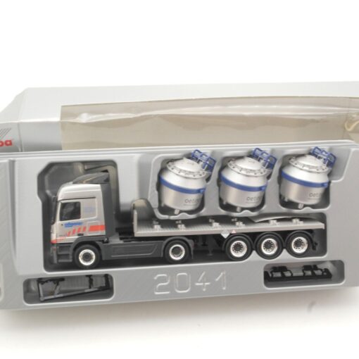 Herpa 1:87 299497 MB Actros L Pritschen-Sattelzug mit Alubehälter in OVP QR9130