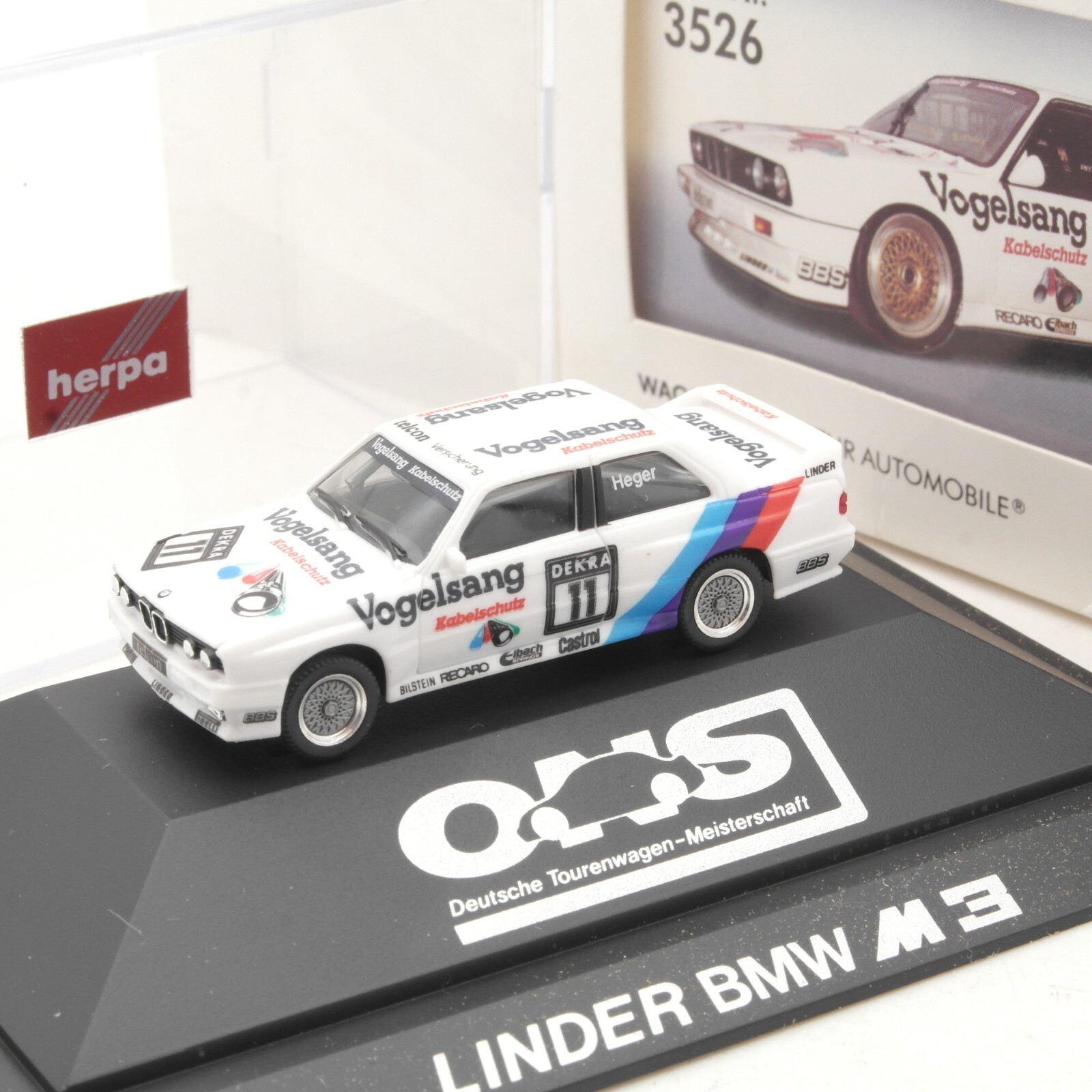 Herpa 1:87 3526 AMG Mercedes 190 E - Roland Asch #11 in OVP RA8484