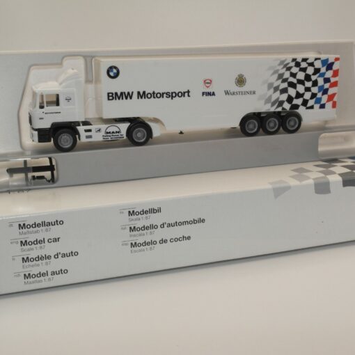 Herpa 1:87 MAN Renntransporter Sattelzug " BMW Schnitzer " in OVP ER464