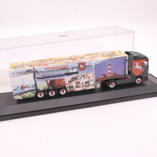 Herpa 1:87 MB Actros LH Eurokoffersattelzug Niedersachsen 1998 in PC Box RT9083 – Bild 3