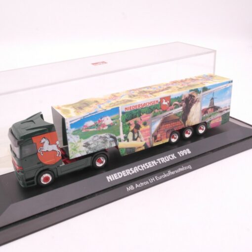 Herpa 1:87 MB Actros LH Eurokoffersattelzug Niedersachsen 1998 in PC Box RT9083