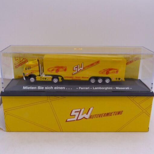 Herpa 1:87 Nr.: 168113 MB SK Sattelzug SW Autovermietung, in OVP EB5876 – Bild 5