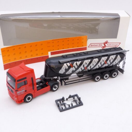 Herpa 1:87 Werbemodell: MAN TGA Eutersilo-Sattelzug Spitzer, in EVP EB7403