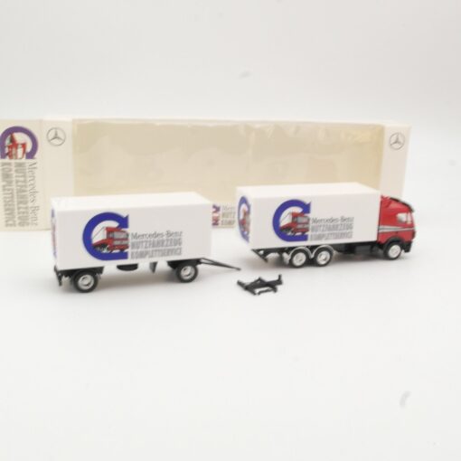 Herpa 1:87 Werbemodell MB Hängerzug Nutzfahrzeuge Komplettservice in OVP QR5900 – Bild 3