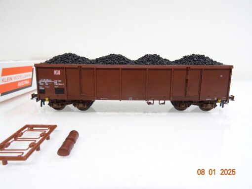 Klein Modellbahn H0 076/1/3 Hochbordwagen mit Koksladung der DB in OVP PR5117 – Bild 3