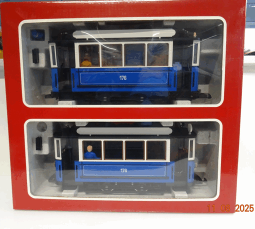 LGB Spur G 20202 Straßenbahn mit Beiwagen neuwertig in OVP JL2251 – Bild 3