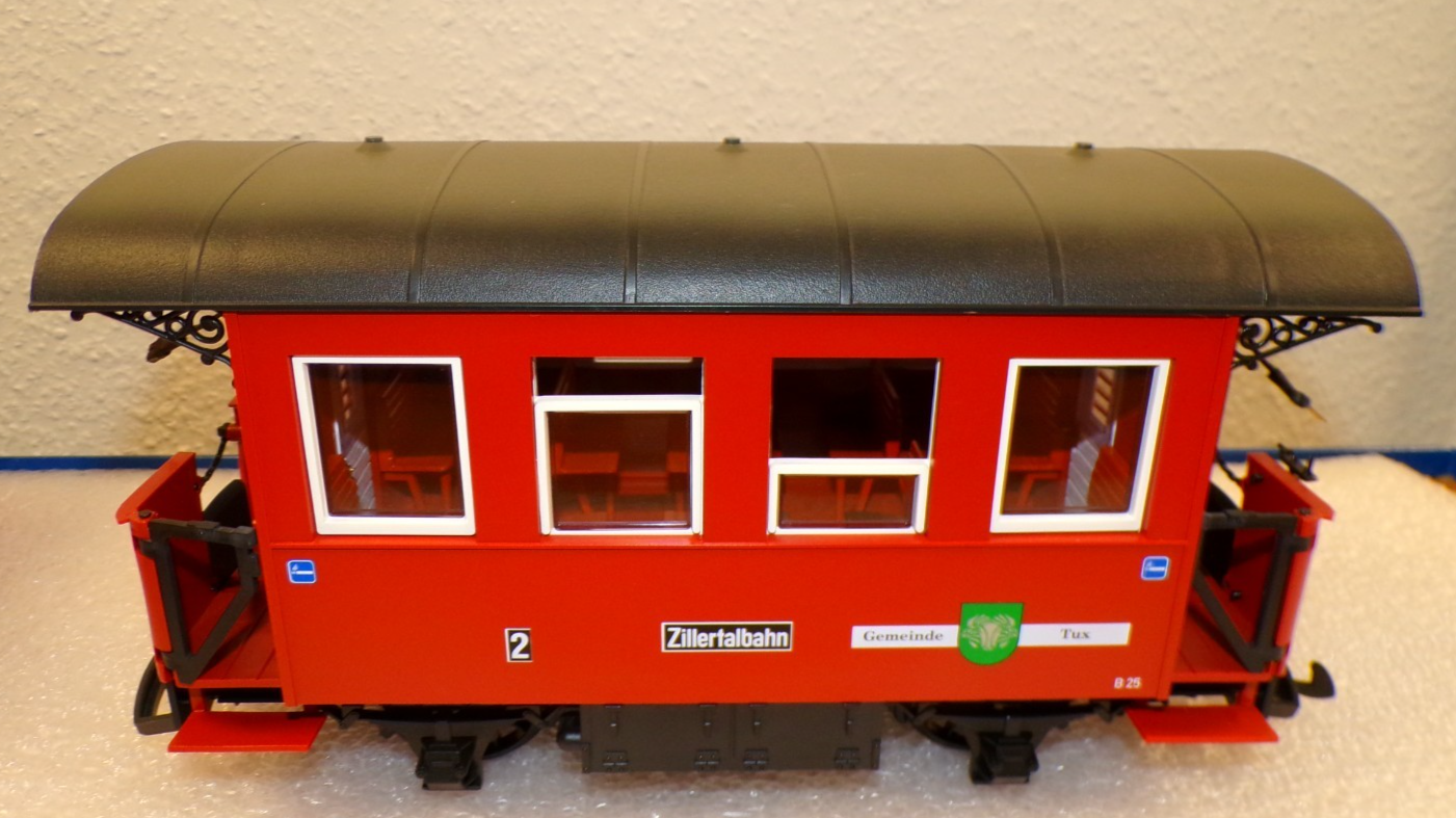 LGB Spur G 31073 Zillertalbahn 2. Kl. mit Bel. siehe Foto in OVP PK2436