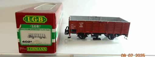 LGB Spur G 4021 Ow Hochbordwagen m. Gleisreiniger braun siehe Foto in OVP CK9505