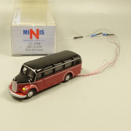 Lemke Minis 1:160 LC3114 MB O3500 Rot-Schwarz mit Beleuchtung in OVP EX6202 – Bild 3
