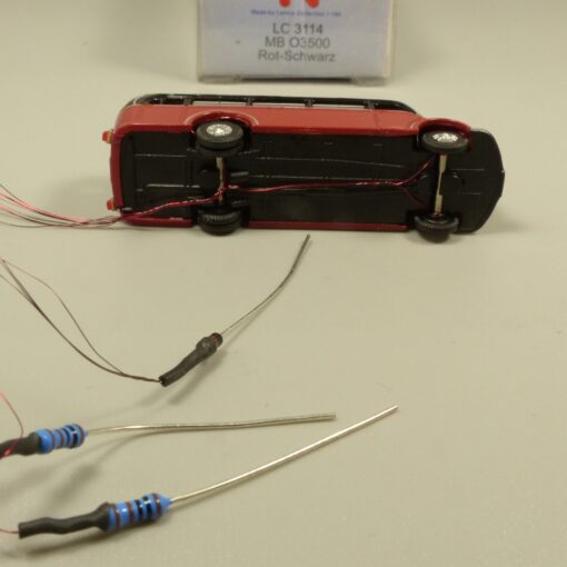 Lemke Minis 1:160 LC3114 MB O3500 Rot-Schwarz mit Beleuchtung in OVP EX6202 – Bild 5