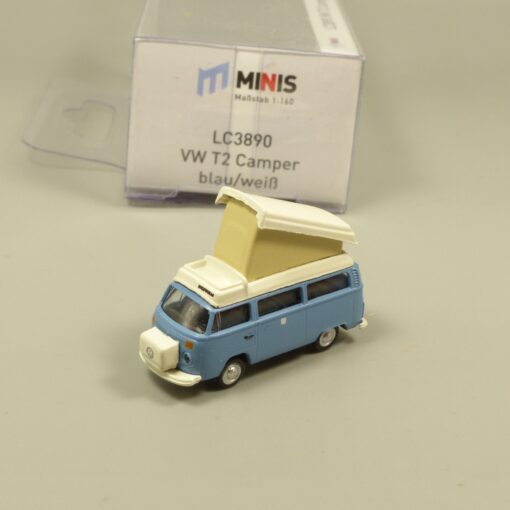 Lemke Minis 1:160 LC3890 VW T2 Camper blau/weiß in OVP EX6180