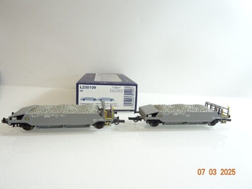 Liliput H0 L230109 Schotterwagen-Set 2 tlg. der SBB in OVP PR6440 – Bild 3