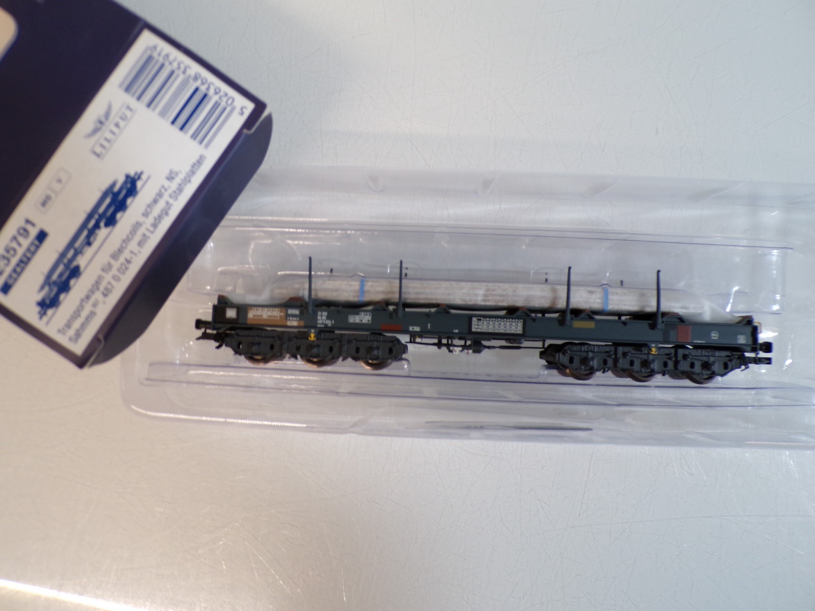 Liliput H0 L235791 Transportwagen mit Blechen der NS in OVP BH1793 – Bild 3