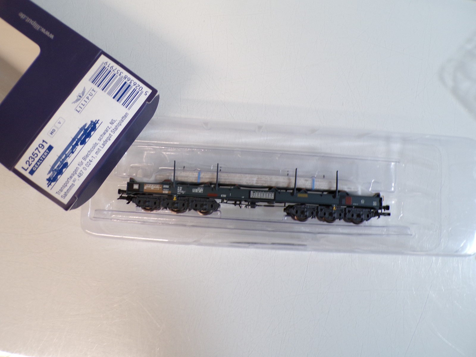 Liliput H0 L235791 Transportwagen mit Blechen der NS in OVP BH1793