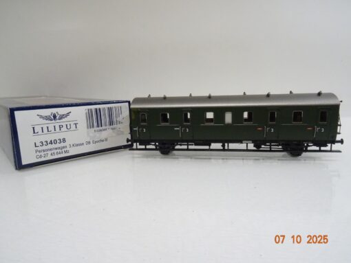 Liliput H0 L334038 Personenwagen 3.Kl. der DB in OVP BH423