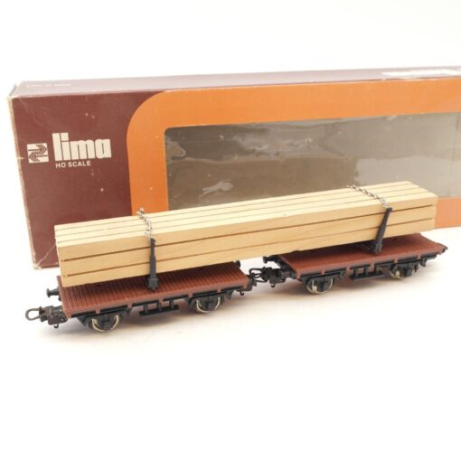 Lima H0 Set Schemelwagen beladen mit Holz in EVP RF2777
