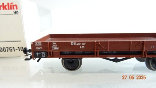 Märklin H0 00761-10 Niederbordwagen ohne Traktor der DB in OVP PR8082 – Bild 3
