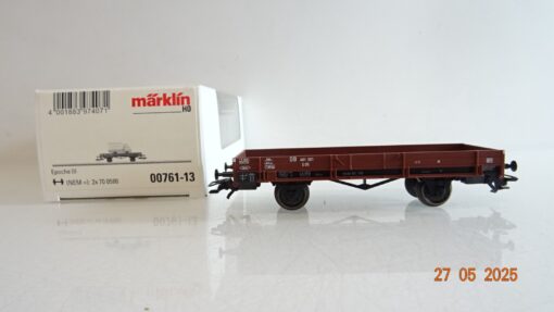 Märklin H0 00761-13 Niederbordwagen ohne Lieferwagen der DB in OVP PR8078
