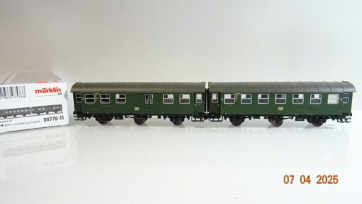 Märklin H0 00770-11 Umbauwagen Paar 2.Kl.Gepäckabt. der DB in OVP PR7031