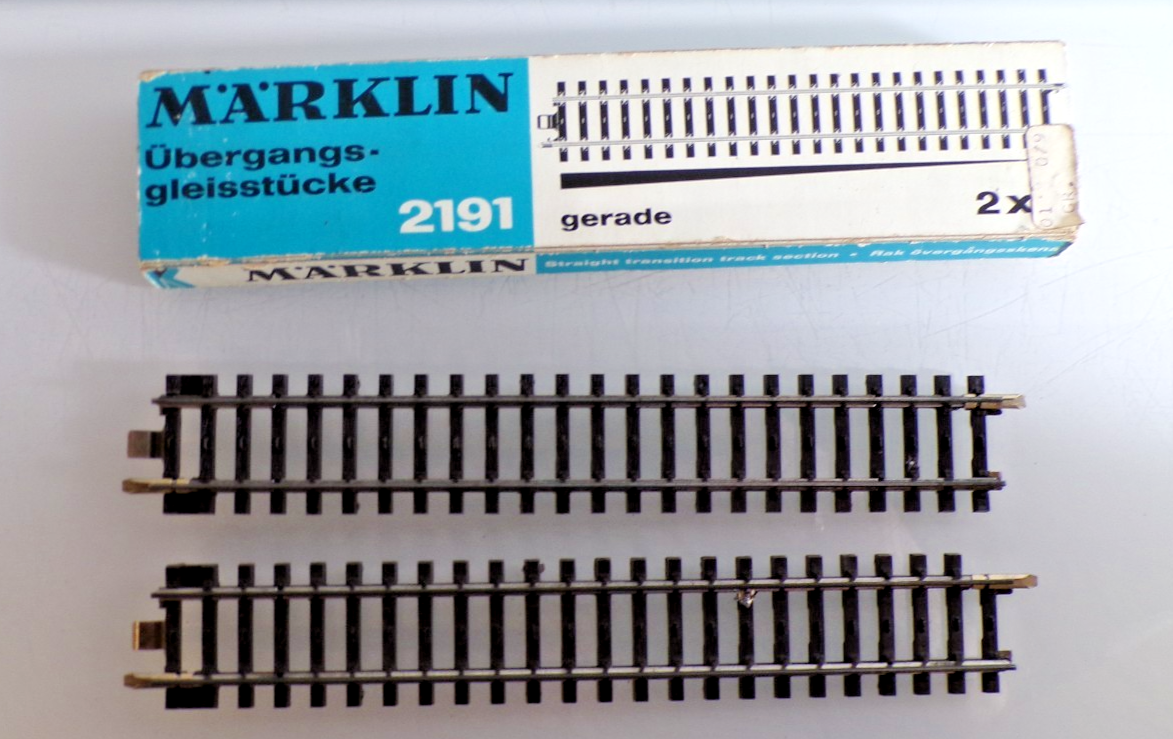 Märklin H0 2191 Übergangsgleisstück K auf M-Gleis siehe Foto in OVP PK2666