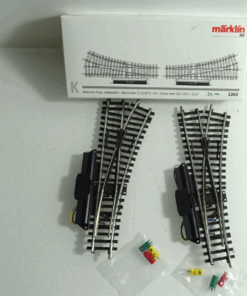 Märklin H0 2263K-Gleis Elekt. Weiche rechts 2St. siehe Foto in OVP CK8176