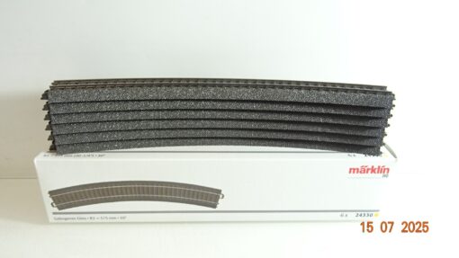 Märklin H0 24330 Gebogenes Gleis R3 515mm 30° 6Stück siehe Foto in OVP CK9637