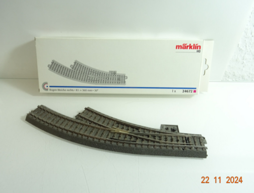Märklin H0 24672 C-Gleis Bogenweiche rechts 360mm siehe Foto in OVP CK4320