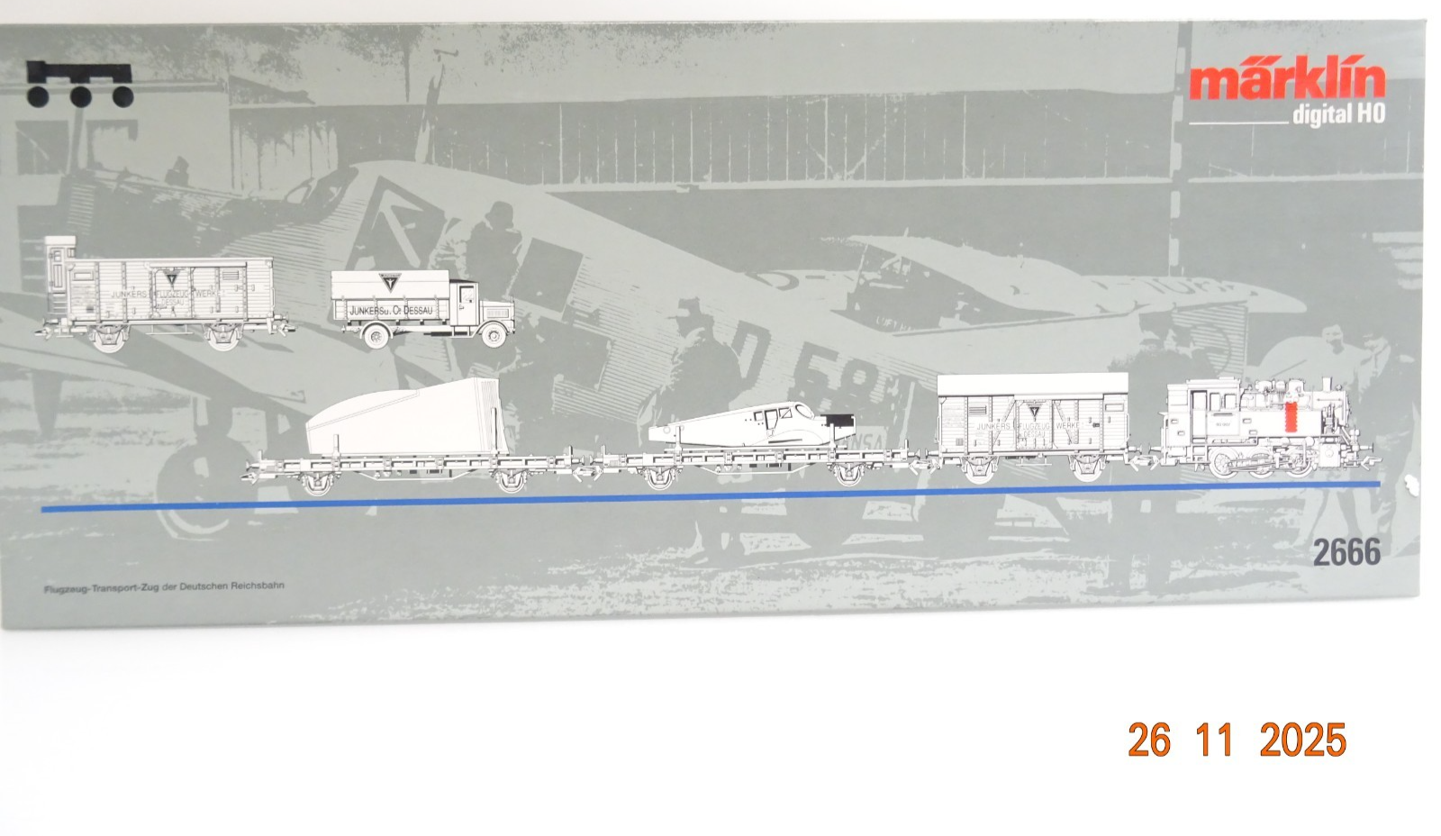 Märklin H0 2666 Flugzeug-Transport-Zug Junkers in OVP JL4719 – Bild 3