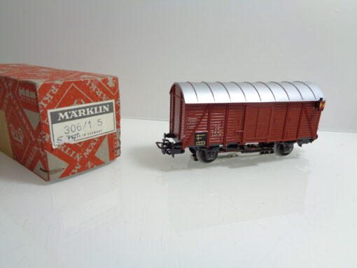 Märklin H0 306/1 S gedeckter Güterwagen mit Schlusslicht der DB in OVP AR1705