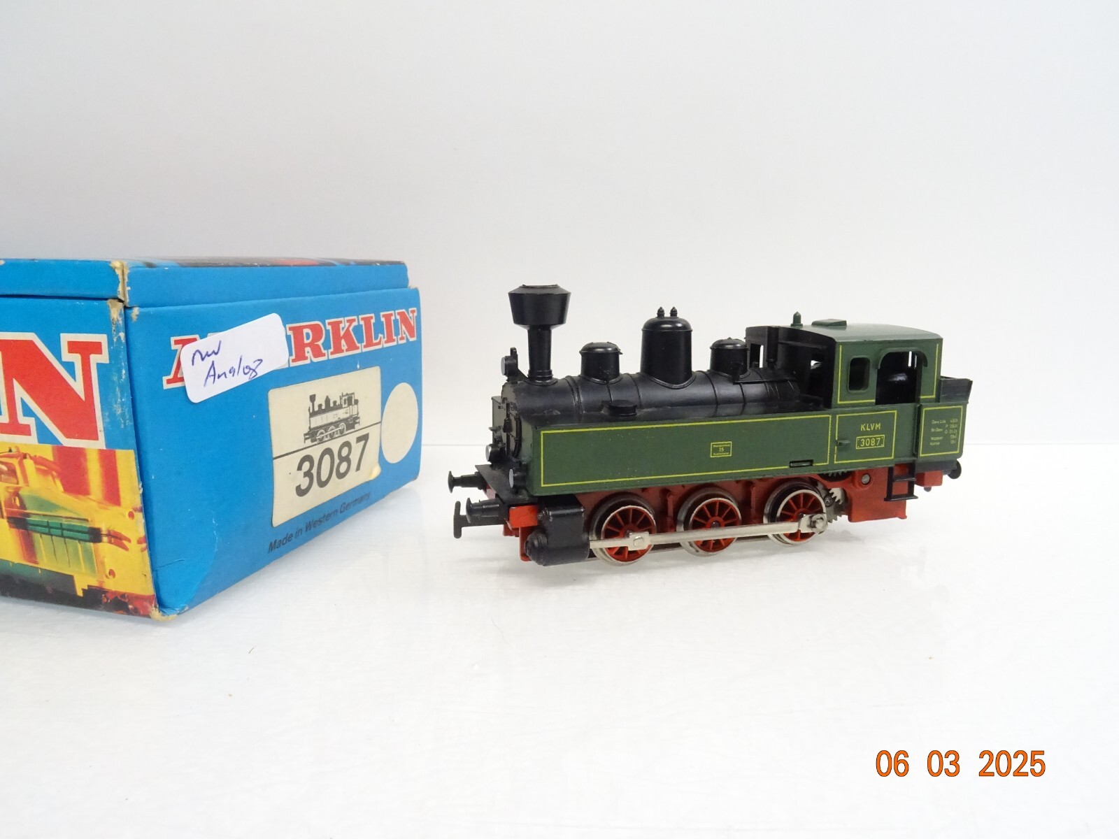 Märklin H0 3087 Dampflok KLVM in OVP LE9220