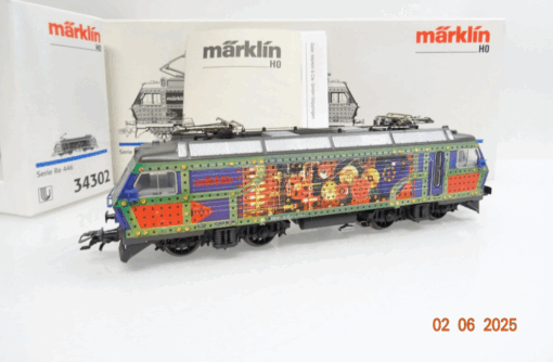 Märklin H0 34302 E-Lok Re 446 Metall-Baukasten der SBB Delta in OVP JL846