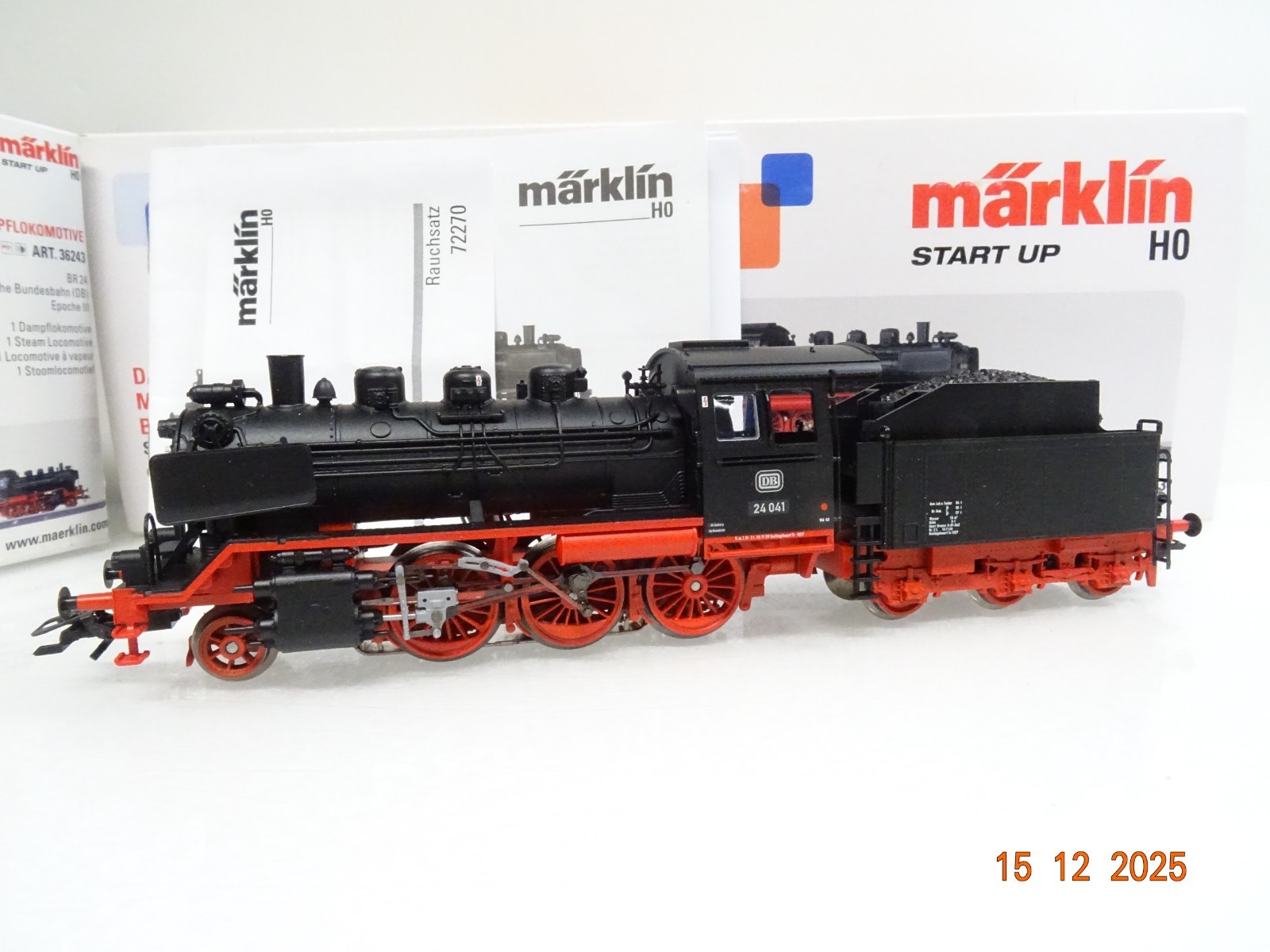 Märklin H0 36243 Dampflok BR 24 041 der DB Sound Mfx in OVP JL5097
