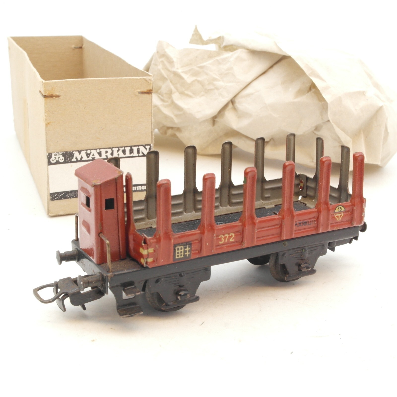 Märklin H0 372 Rungenwagen mit Bremsehaus Blech in EVP RG2149