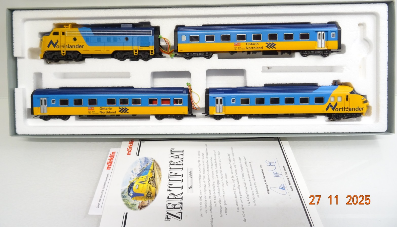 Märklin H0 37500 Triebwagenzug Northlander Sound Digital in OVP JL4741