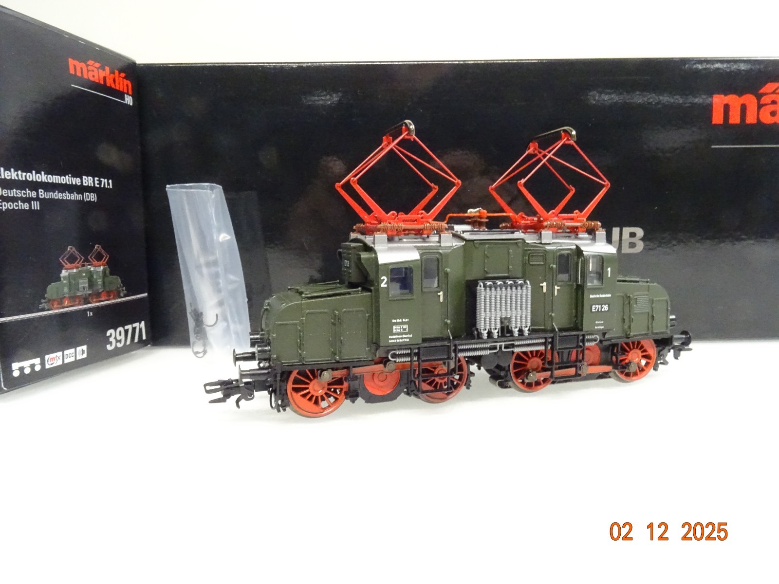 Märklin H0 39771 Insider E-Lok E 71 26 der DB Mfx Sound in OVP JL4804