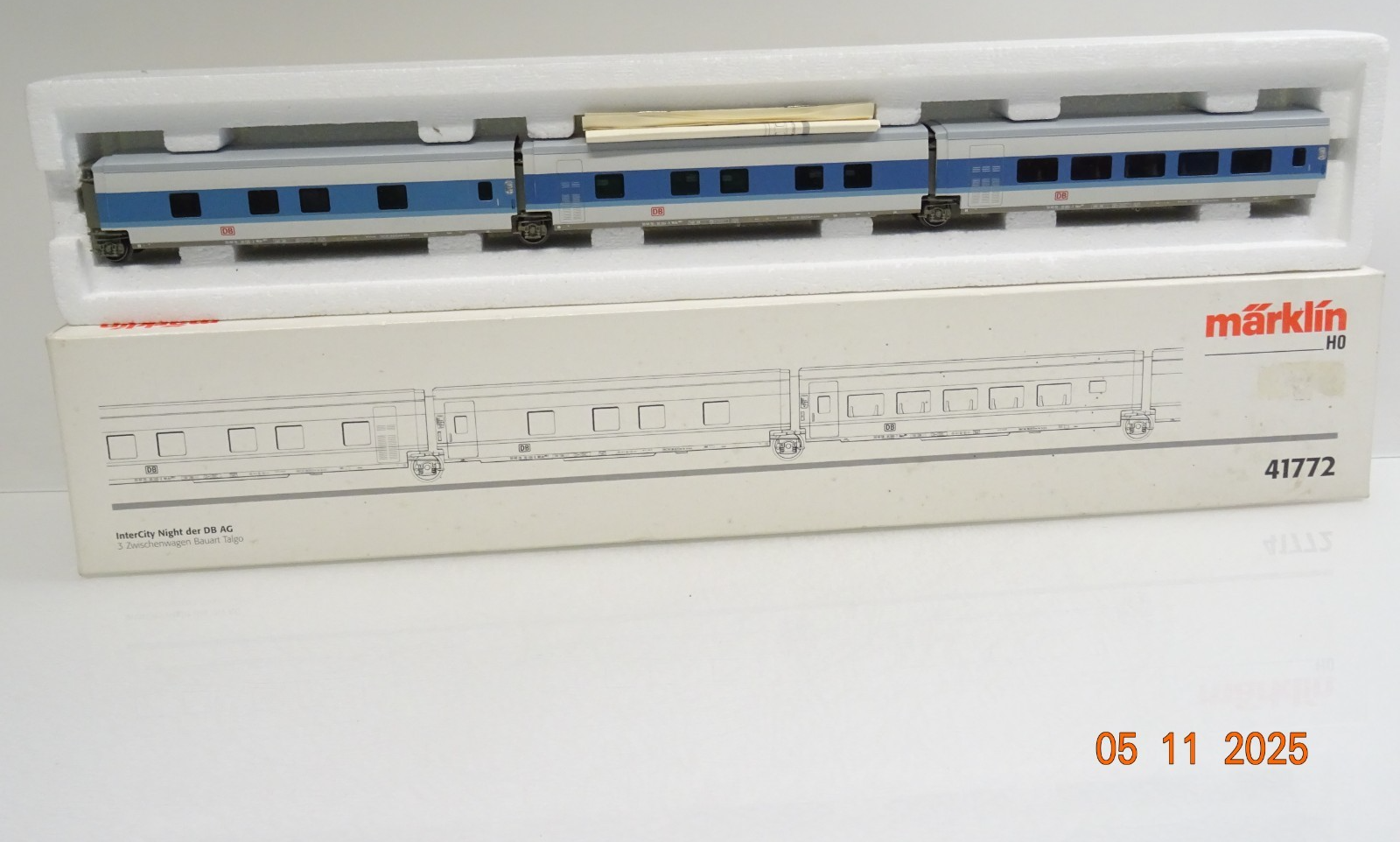 Märklin H0 41772 Wagenset 3tlg. Talgo Hotelzug InterCityNight in OVP JL4141