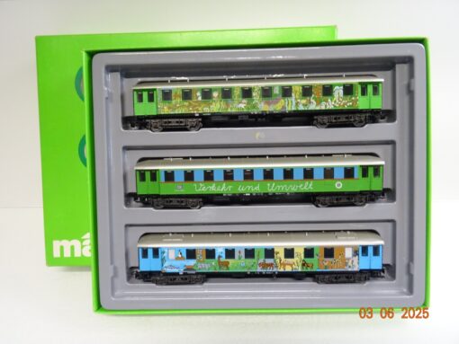 Märklin H0 4190 Personenwagen Set 3tlg. Verkehr und Umwelt der DB in OVP JL890