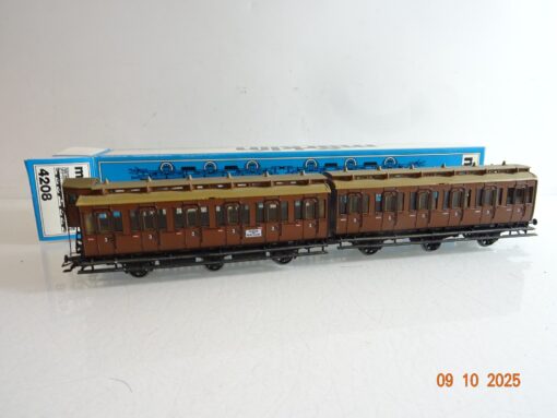 Märklin H0 4208 Doppel-Abteilwagen 3. Klasse der K.P.E.V. in OVP RR3858