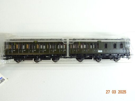 Märklin H0 4309 Abteilwagen Set 2 tlg. 3.Kl./Gepäckabt. in OVP PR6818 – Bild 3