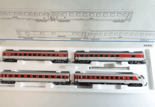 Märklin H0 43302 Wagen-Set Neue InterCity-Farben 4 tlg. der DB in OVP BH659 – Bild 3