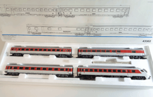 Märklin H0 43302 Wagen-Set Neue InterCity-Farben 4 tlg. der DB in OVP BH659
