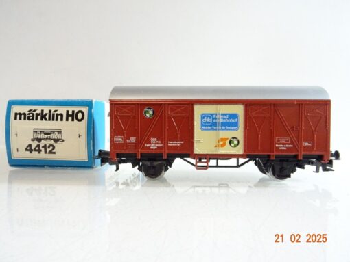 Märklin H0 4412 gedeckter Güterwagen Fahrrad am Bahnhof der ÖBB in OVP PR6175