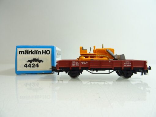 Märklin H0 4424 Niederbordwagen mit Ladung der DB in OVP PR1132 – Bild 3
