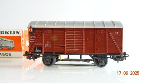 Märklin H0 4506 gedeckter Güterwagen mit Schlusslaternen der DB in OVP PR8501 – Bild 4