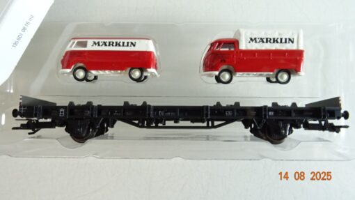 Märklin H0 45083 Autotransportwagen mit VW Bulli u Pritsche der DB in OVP PR9512 – Bild 3