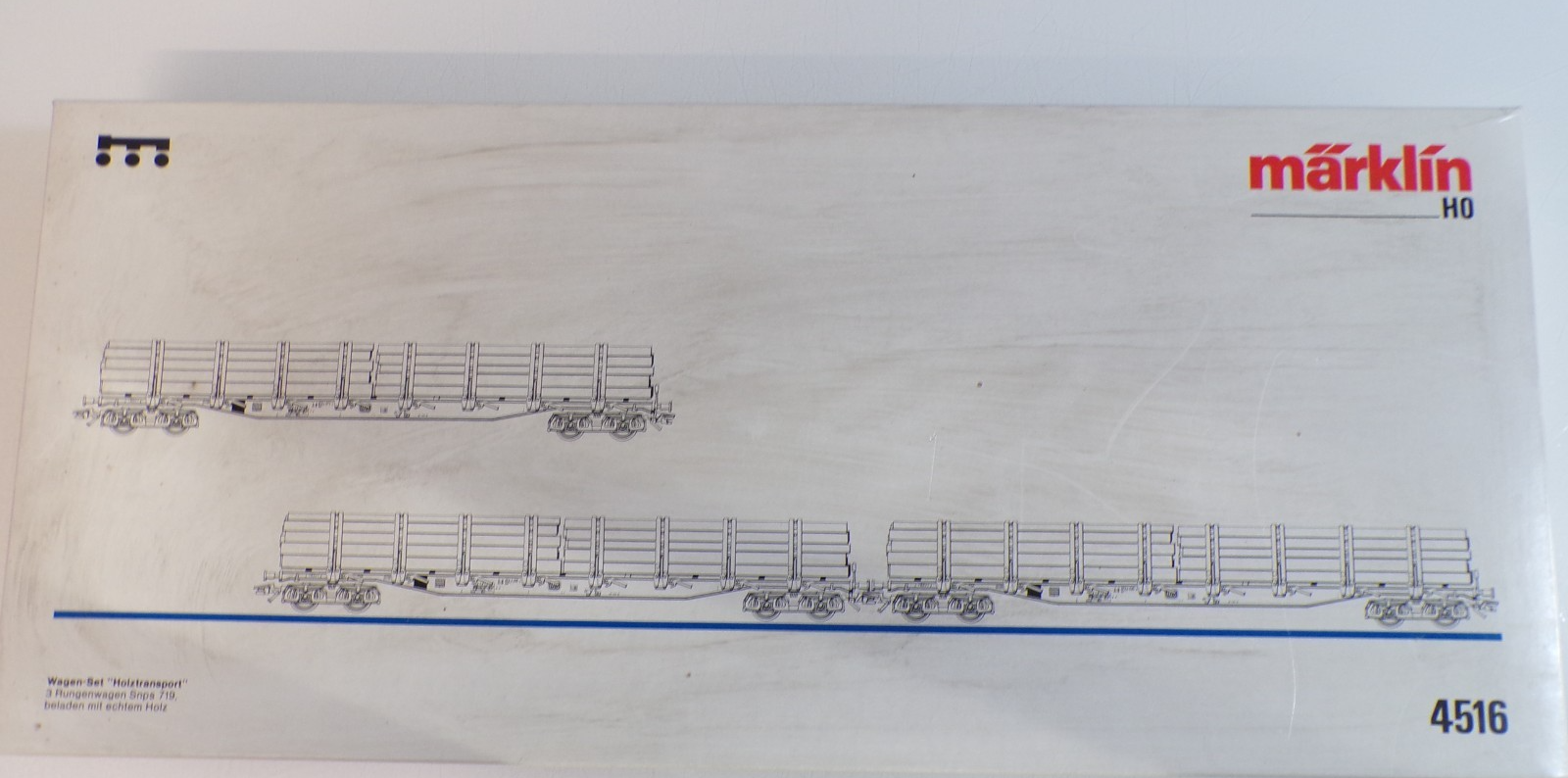 Märklin H0 4516 Wagen-Set Holztransport 3 tlg. der DB in OVP BH1913