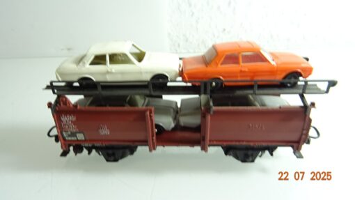 Märklin H0 4613 Autotransporterwagen mit 4 PKW Blech, siehe Foto RR2574 o. – Bild 3