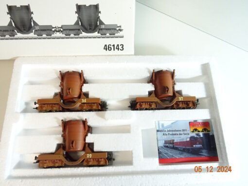 Märklin H0 46143 Roheisenwagen-Set 3 St. in OVP PR4548