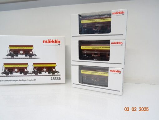 Märklin H0 46335 Schwenkdachwagen-Set 3 tlg. der DB  in OVP PR5694