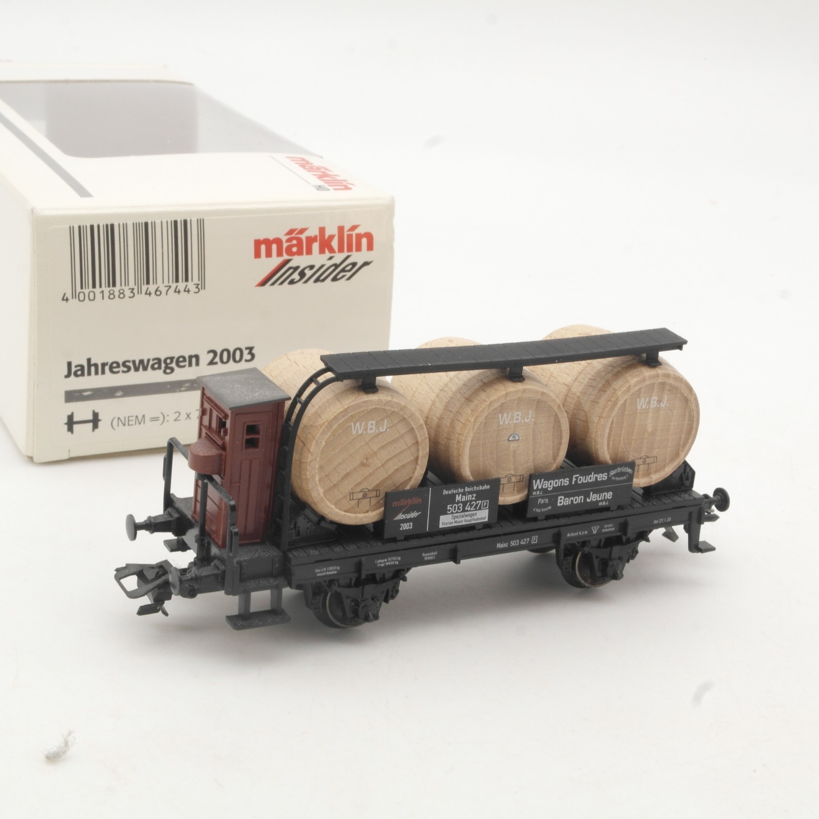 Märklin H0 46744 Insider Jahreswagen 2003 Weinfasswagen in OVP RR5525
